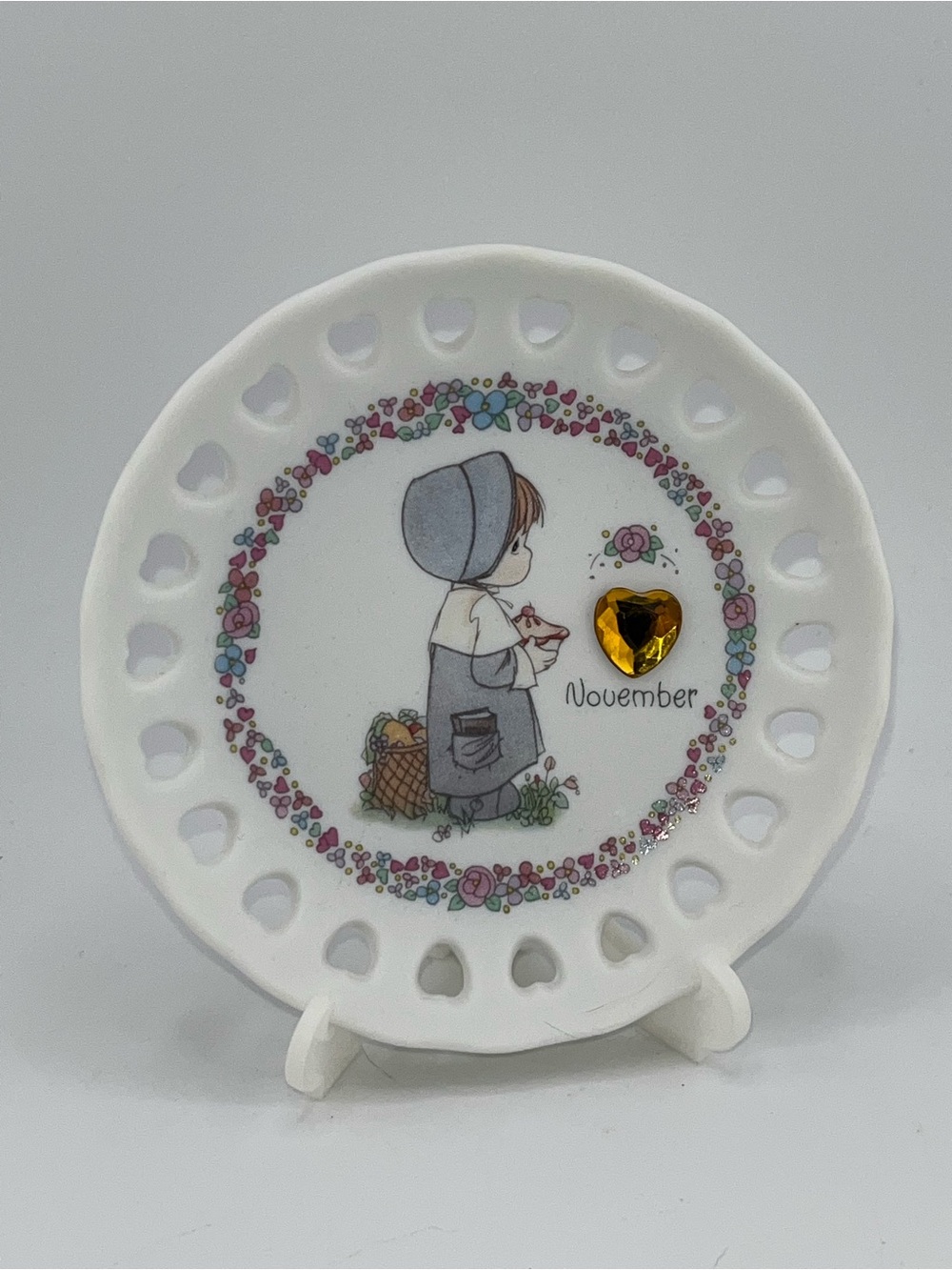 Vintage Precious Moments November Birthstone Plate 4”